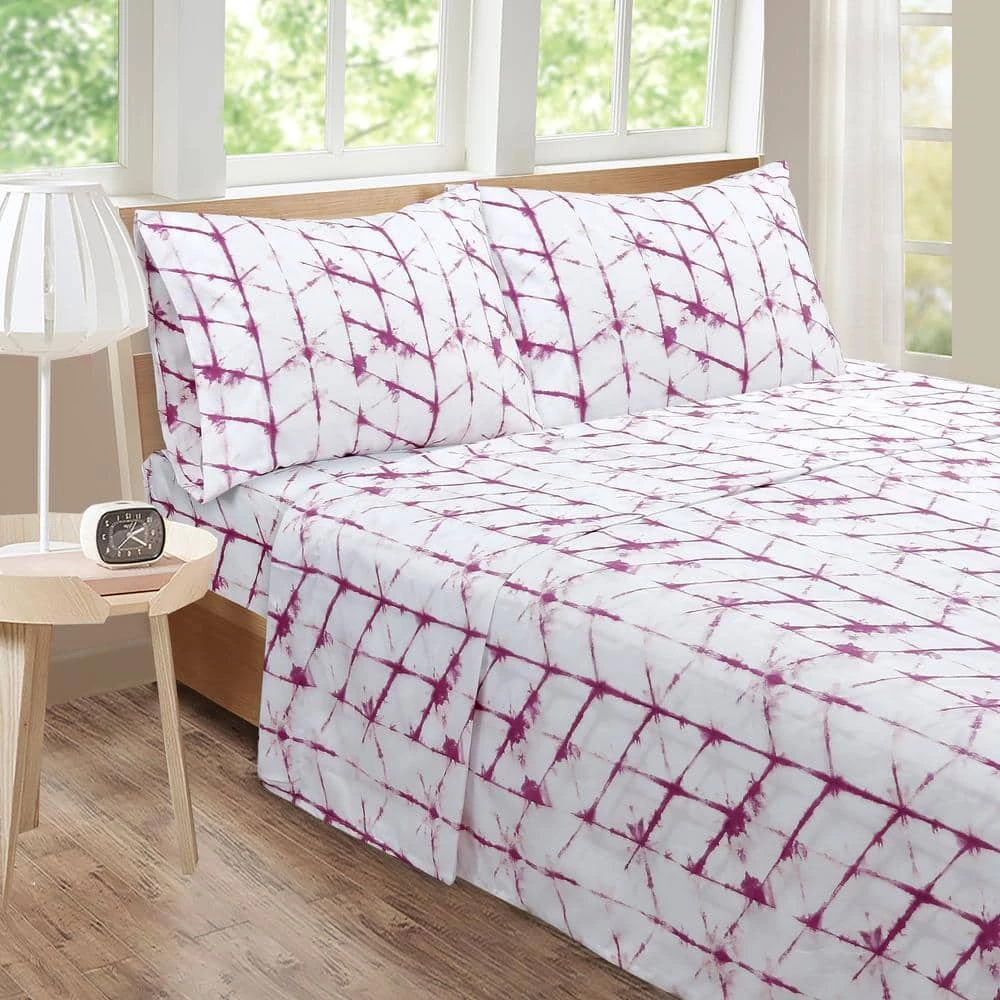 Budget โ Roxanne Tie Dye 4-piece Microfiber Purple Queen Sheet Set by Harper Lane ๐ 1 Budget โ Roxanne Tie Dye 4-piece Microfiber Purple Queen Sheet Set by Harper Lane ๐