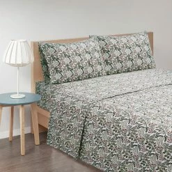 Flash Sale 🥰 Pine Flower 4-piece Microfiber White Full Sheet Set by Harper Lane 🔔