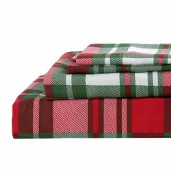 Budget ⌛ Carol Plaid 4-piece Microfiber Red Queen Sheet Set by Harper Lane 👍 -Harper Lane Sales harper lane sheet sets 17281 4f 1000