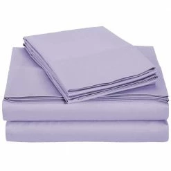 Wholesale ๐ Monroe Solid 4-Piece Microfiber Lavender Queen Sheet Set by Harper Lane ๐