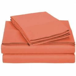 Best deal ๐ Monroe Solid 4-Piece Microfiber Salmon Full Sheet Set by Harper Lane โจ