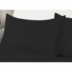 Best deal 🔔 Monroe Solid 4-Piece Microfiber Black Queen Sheet Set by Harper Lane 🔥 -Harper Lane Sales harper lane sheet sets 17632 4f 1000