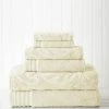 Best Pirce 💯 6-Piece Ivory Jacquard/Solid Towel Set-Medallion Swirl by MODERN THREADS 🥰