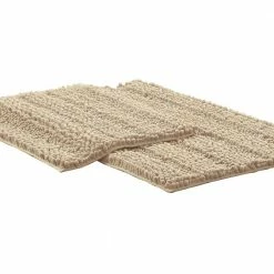 Brand new 🌟 2-Pack Chenille Noodle 21x34 inch bath mat with non-slip Ivory by MODERN THREADS 😀