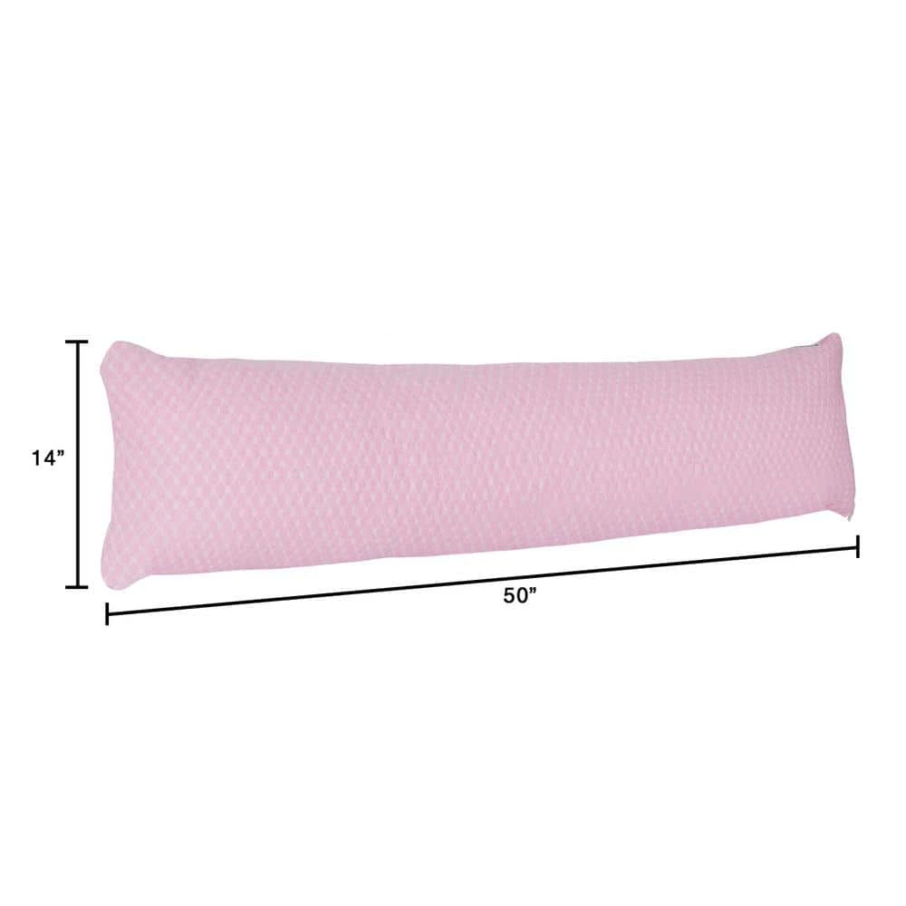 New โจ Pink Hypoallergenic Memory Foam Body Pillow with Removable Cover by Lavish Home ๐ 2 New โจ Pink Hypoallergenic Memory Foam Body Pillow with Removable Cover by Lavish Home ๐ - Image 2