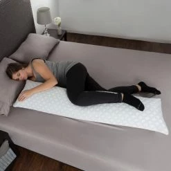 Cheapest 🔥 White Hypoallergenic Memory Foam Body Pillow with Removable Cooling Relief Cover by Lavish Home ✨ -Harper Lane Sales lavish home bed pillows 82hd tex1003 31 1000
