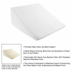 Budget ✨ Hypoallergenic Memory Foam Standard Pillow by Lavish Home 😀 -Harper Lane Sales lavish home bed pillows hw8911014 1f 1000