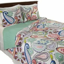 Flash Sale 😍 Lizzie 3-Piece Green Full/Queen Quilt Set by Lavish Home 🧨 -Harper Lane Sales lavish home bedding sets 66 10042 fq 4f 1000