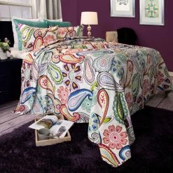 Flash Sale 😍 Lizzie 3-Piece Green Full/Queen Quilt Set by Lavish Home 🧨