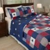 Deals 😀 Caroline 3-Piece Blue King Quilt Set by Lavish Home ⭐