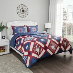 Cheap ❤️ 3-Piece Homestead Americana King Hypoallergenic Down Alternative Quilt Bedspread Set by Lavish Home 👏 -Harper Lane Sales lavish home bedding sets 66hd q001k 31 1000