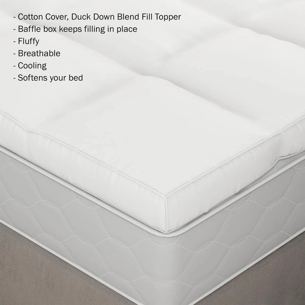 Top 10 โจ 54 in. Medium Standard Down Full Mattress Topper by Lavish Home ๐งจ 3 Top 10 โจ 54 in. Medium Standard Down Full Mattress Topper by Lavish Home ๐งจ - Image 3