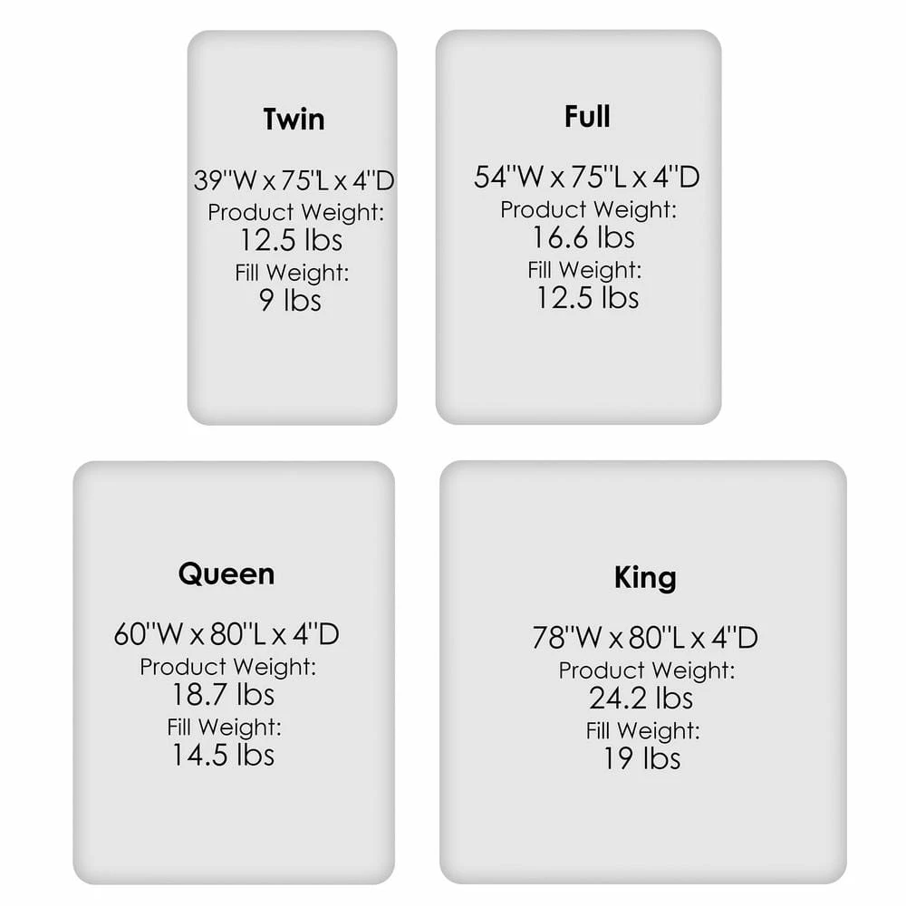 Top 10 โจ 54 in. Medium Standard Down Full Mattress Topper by Lavish Home ๐งจ 2 Top 10 โจ 54 in. Medium Standard Down Full Mattress Topper by Lavish Home ๐งจ - Image 2