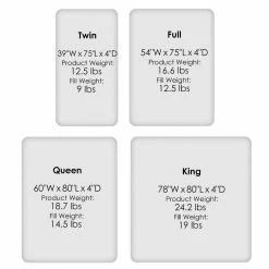 New 🔥 King Size 4 in. H Down and Duck Feather Mattress Topper by Lavish Home ✨ -Harper Lane Sales lavish home mattress toppers 64 18 k c3 1000