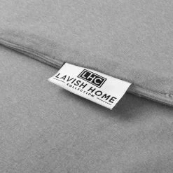 Hot Sale 🛒 U-Shaped Grey Standard Pillowcase by Lavish Home 🔥 -Harper Lane Sales lavish home pillowcases hw9018109 1f 1000