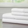 Wholesale 🧨 Embossed 4-Piece White 90 GSM Microfiber Full Sheet Set by Lavish Home ❤️