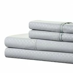 Best reviews of 🔥 Embossed 4-Piece Platinum 90 GSM Microfiber Queen Sheet Set by Lavish Home ❤️ -Harper Lane Sales lavish home sheet sets 66 90 q p 1f 1000