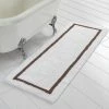 Best Sale ⌛ Mocha Reversible Contrast Stripe Bath Runner by MODERN THREADS 🔥