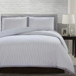 Cheapest 🧨 3-Piece Searsucker Queen Duvet Cover Set by MODERN THREADS 🎉