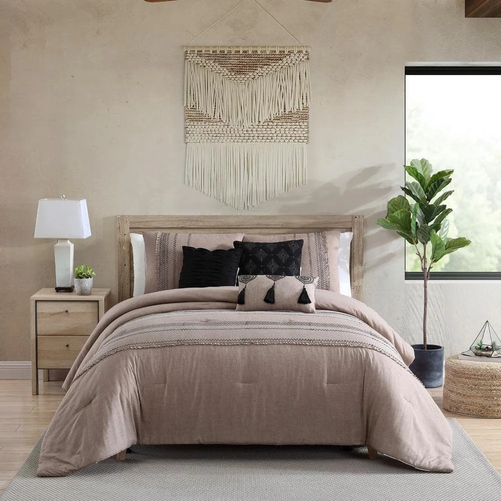 Flash Sale ๐ Octavia 6-piece Embellished Microfiber Queen Comforter Set by MODERN THREADS ๐คฉ 1 Flash Sale ๐ Octavia 6-piece Embellished Microfiber Queen Comforter Set by MODERN THREADS ๐คฉ