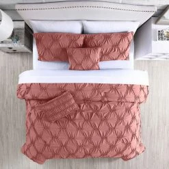 Discount 🥰 Alanis 5-piece Rosewood Microfiber Queen Comforter Set by MODERN THREADS 😍 -Harper Lane Sales modern threads bedding sets 3mlticse alr qn 4f 1000