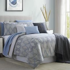Outlet 🥰 Langdon 10-Piece Multi-Color Queen Comforter/Coverlet Set by MODERN THREADS ⭐