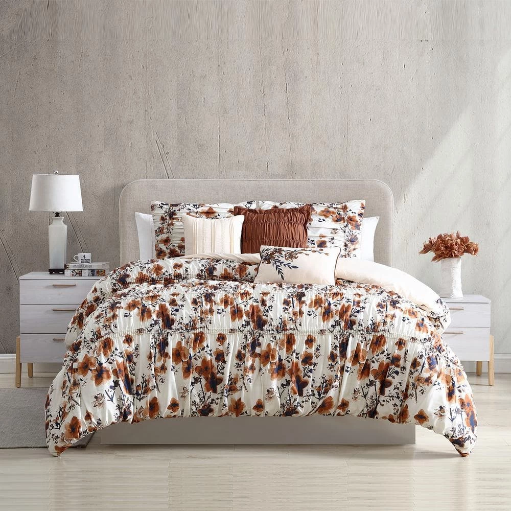 Coupon ๐ Floral Ridge 6-Piece Multi-Colored King Printed Textured Cotton Blend Comforter Set by MODERN THREADS ๐ 2 Coupon ๐ Floral Ridge 6-Piece Multi-Colored King Printed Textured Cotton Blend Comforter Set by MODERN THREADS ๐ - Image 2