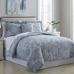Buy ๐งจ Olivia 8-piece Printed Microfiber Reversible Full Bed in Bag Set by MODERN THREADS ๐ฅ