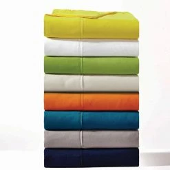 Flash Sale 👍 1800 Series 100 GSM 4-Piece Paradise Orange Queen Solid Microfiber Sheet Set by MODERN THREADS 🔥 -Harper Lane Sales modern threads sheet sets 10100mfs org qn 4f 1000