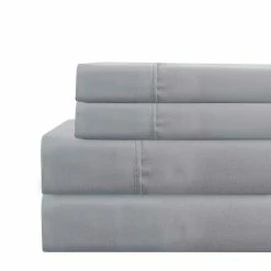 Best Pirce ๐ฏ Deep-Pocket 4-Piece Gray Ultra-Soft Solid Microfiber King Sheet Set by MODERN THREADS ๐ฅฐ
