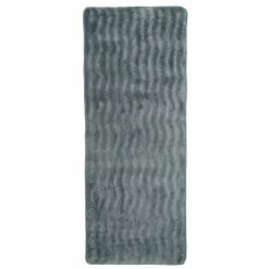 Cheapest ๐คฉ 24.5 in. x 60 in. Memory Foam and Microfiber Bath Mat in Platinum by Lavish Home ๐ฅฐ