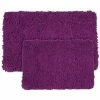 Best Sale 🎉 2-Piece Memory Foam Shag Bath Mat Set in Purple by Lavish Home 😍