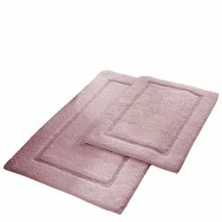 Best reviews of 🔔 2-Pack Solid Loop Cotton 21x34 inch Bath Mat Set with non-slip backing Dusty Rose by MODERN THREADS 💯