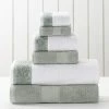Cheap 🎁 6-Piece Silver Sage Towel Set with Filgree jacquard Border by MODERN THREADS ⭐