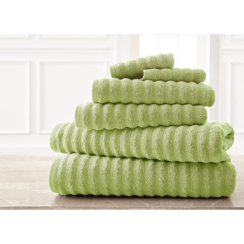 Best Pirce 𧨠Wavy Luxury Spa Collection 6-Piece Sage Quick Dry Towel Set by MODERN THREADS π 1 Best Pirce 𧨠Wavy Luxury Spa Collection 6-Piece Sage Quick Dry Towel Set by MODERN THREADS π