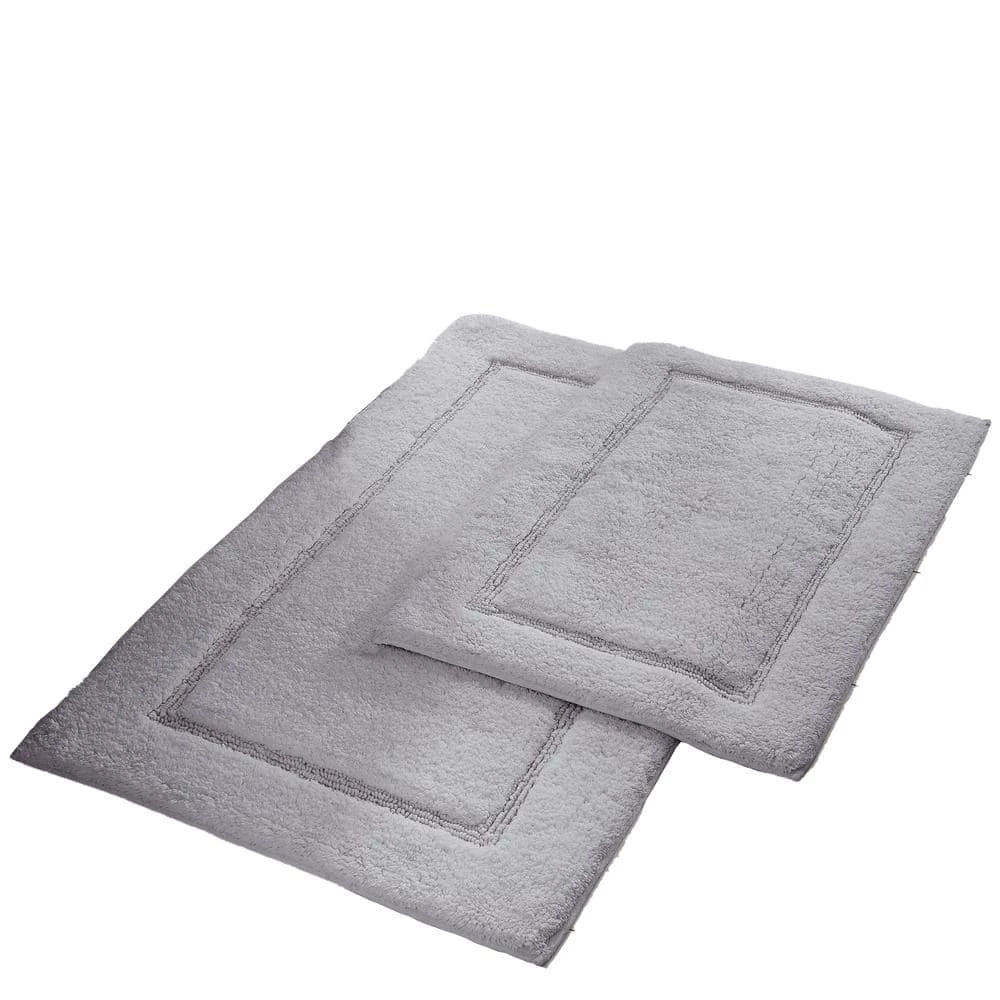 Best Sale โ 2-Pack Solid Loop Cotton 21x34 inch Bath Mat Set with non-slip backing Silver by MODERN THREADS ๐ 1 Best Sale โ 2-Pack Solid Loop Cotton 21x34 inch Bath Mat Set with non-slip backing Silver by MODERN THREADS ๐