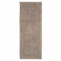 Cheap 💯 Taupe 2 ft. x 5 ft. Cotton Reversible Extra Long Bath Rug Runner by Lavish Home ⌛