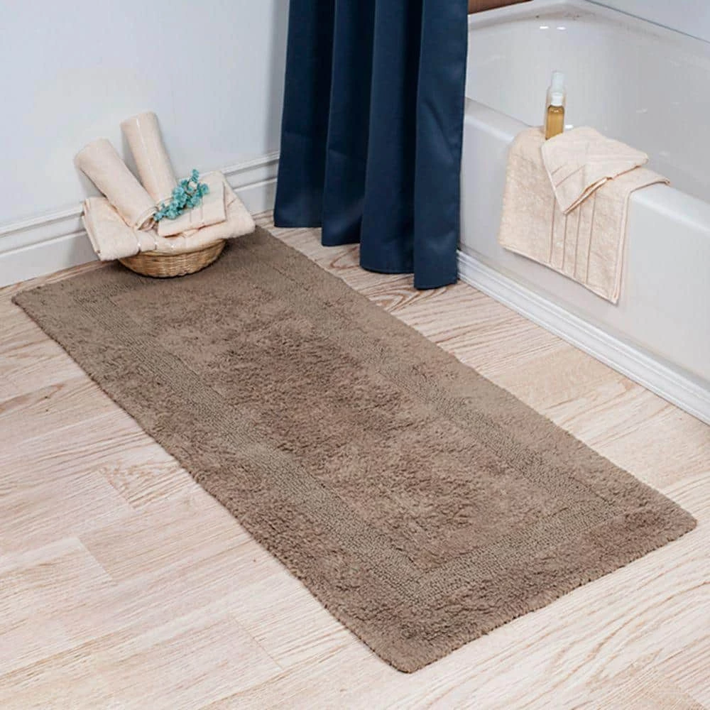 Cheap ๐ฏ Taupe 2 ft. x 5 ft. Cotton Reversible Extra Long Bath Rug Runner by Lavish Home โ 2 Cheap ๐ฏ Taupe 2 ft. x 5 ft. Cotton Reversible Extra Long Bath Rug Runner by Lavish Home โ - Image 2