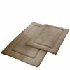 Outlet 🧨 21 in. x 34 in. Solid Loop Cotton Taupe Bath Mat Set with Non-Slip Backing (2-Pack) by MODERN THREADS 🥰