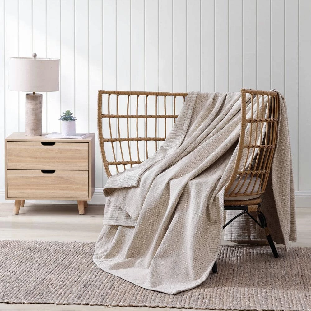 Best deal ๐ Beige Textured Woven Cotton Full/Queen Blanket by Tommy Bahama ๐ 7 Best deal ๐ Beige Textured Woven Cotton Full/Queen Blanket by Tommy Bahama ๐ - Image 7