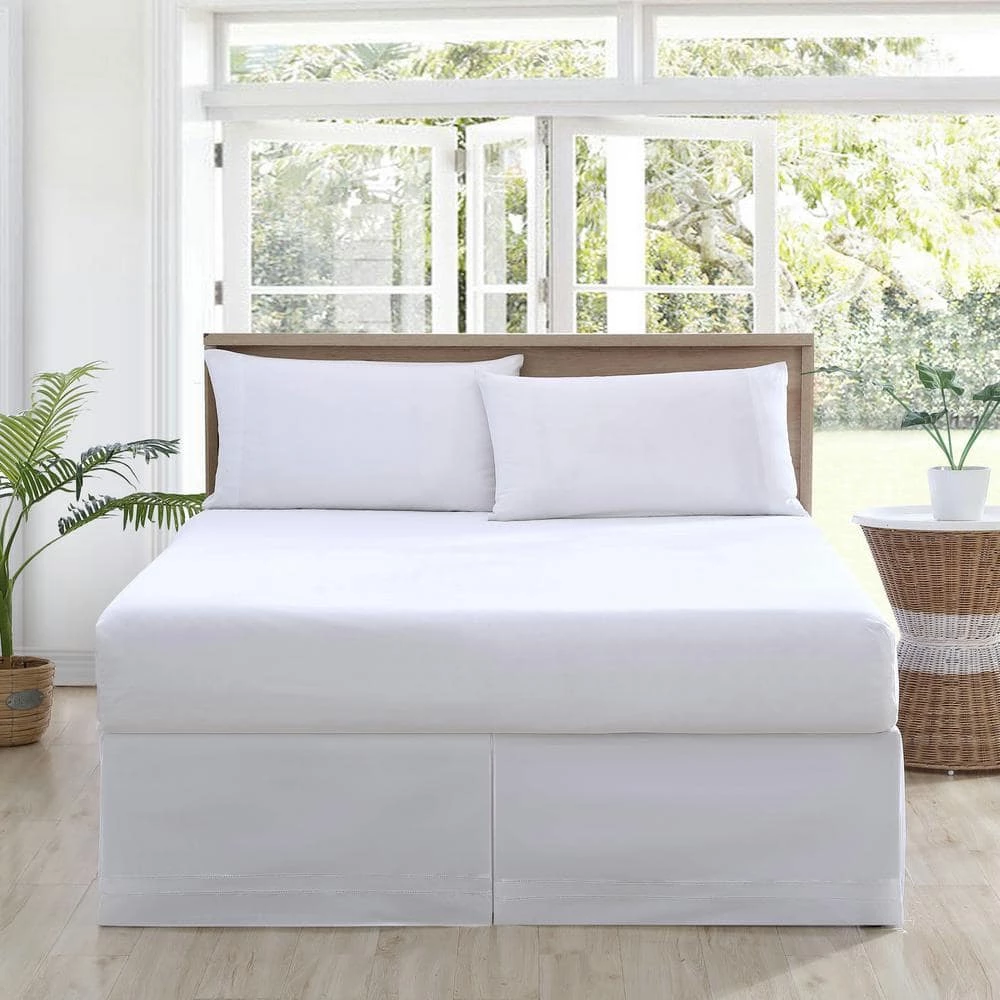 Buy ๐ Solid Pleated 1-Piece White Sateen Cotton King Bedskirt by Tommy Bahama โ๏ธ 1 Buy ๐ Solid Pleated 1-Piece White Sateen Cotton King Bedskirt by Tommy Bahama โ๏ธ