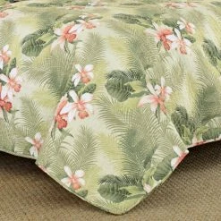 Best Pirce 👏 Tropical Orchid 3-Piece Green Floral Cotton King Quilt Set by Tommy Bahama 👍 -Harper Lane Sales tommy bahama bedding sets 187054 4f 1000