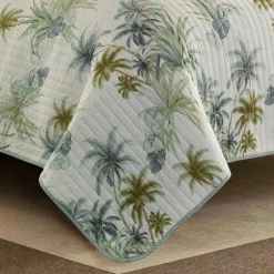 Best Sale 🤩 Serenity Palms 1-Piece Aqua Blue Cotton Twin Quilt by Tommy Bahama ❤️ -Harper Lane Sales tommy bahama bedding sets 211128 44 1000