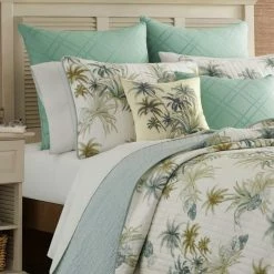 Brand new 😉 Serenity Palms 1-Piece Blue Floral Cotton Full/Queen Quilt by Tommy Bahama 🧨 -Harper Lane Sales tommy bahama bedding sets 211129 4f 1000