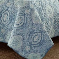 Budget ❤️ Turtle Cove 3-Piece Blue Paisley Cotton King Quilt Set by Tommy Bahama 😀 -Harper Lane Sales tommy bahama bedding sets 220637 1f 1000