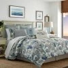 Budget 😉 Raw Coast 4-Piece Medium Blue Botanical Cotton King Comforter Set by Tommy Bahama 🛒