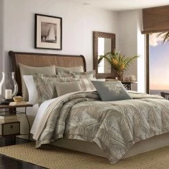 Brand new 🎉 Raffia Palms 4-Piece Brown Botanical Cotton King Comforter Set by Tommy Bahama ❤️