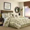 New 🔔 Nador 4-Piece Medium Beige Botanical Cotton Queen Comforter Set by Tommy Bahama 😍