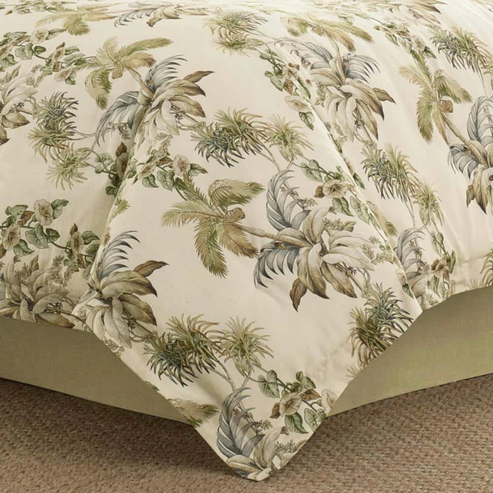 New ๐ Nador 4-Piece Medium Beige Botanical Cotton Queen Comforter Set by Tommy Bahama ๐ 4 New ๐ Nador 4-Piece Medium Beige Botanical Cotton Queen Comforter Set by Tommy Bahama ๐ - Image 4