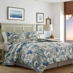 Brand new 🛒 Raw Coast 4-Piece Blue Cotton King Comforter Set by Tommy Bahama 🛒